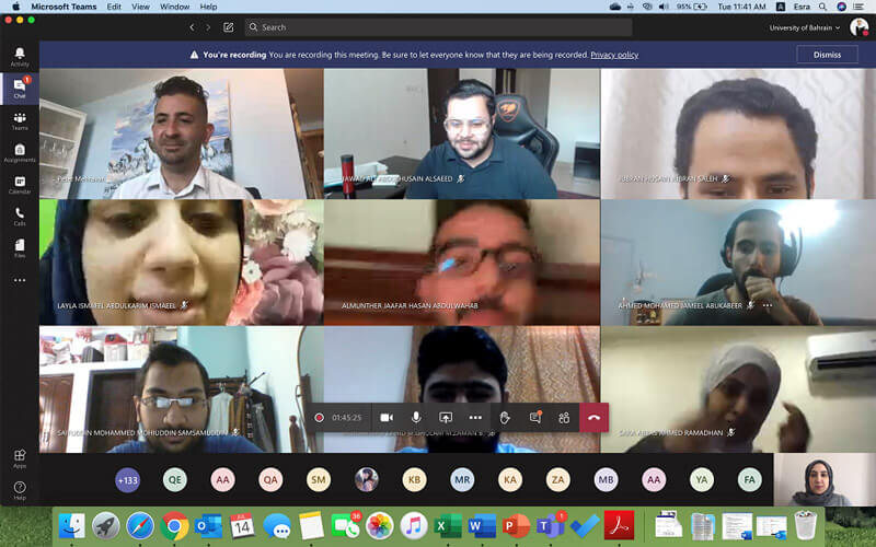 حاضنة أعمال جامعة البحرين يقيم برنامجاً صيفياً للطلبة عبر مايكروسوفت تيمز