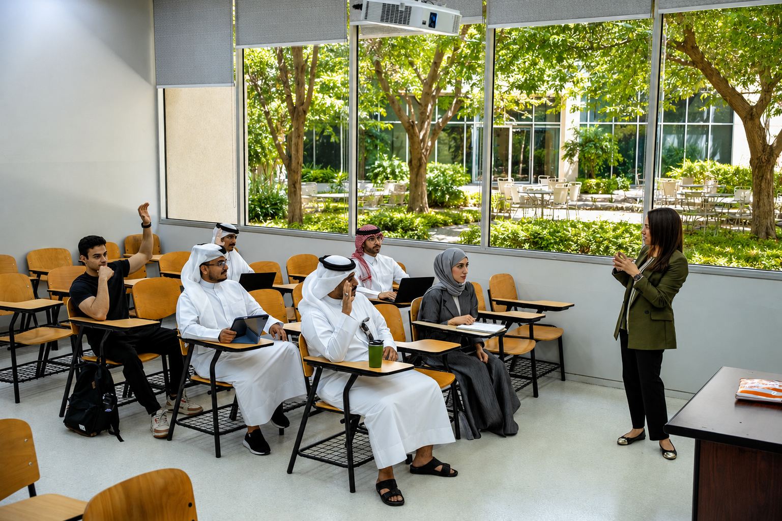 قاعة دراسية في جامعة البحرين
