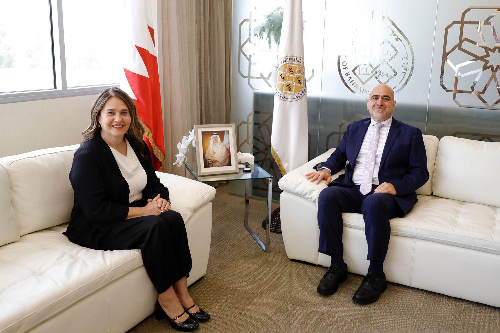 President of University of Bahrain Discusses Strengthening Academic and Research Cooperation with Serbian Ambassador