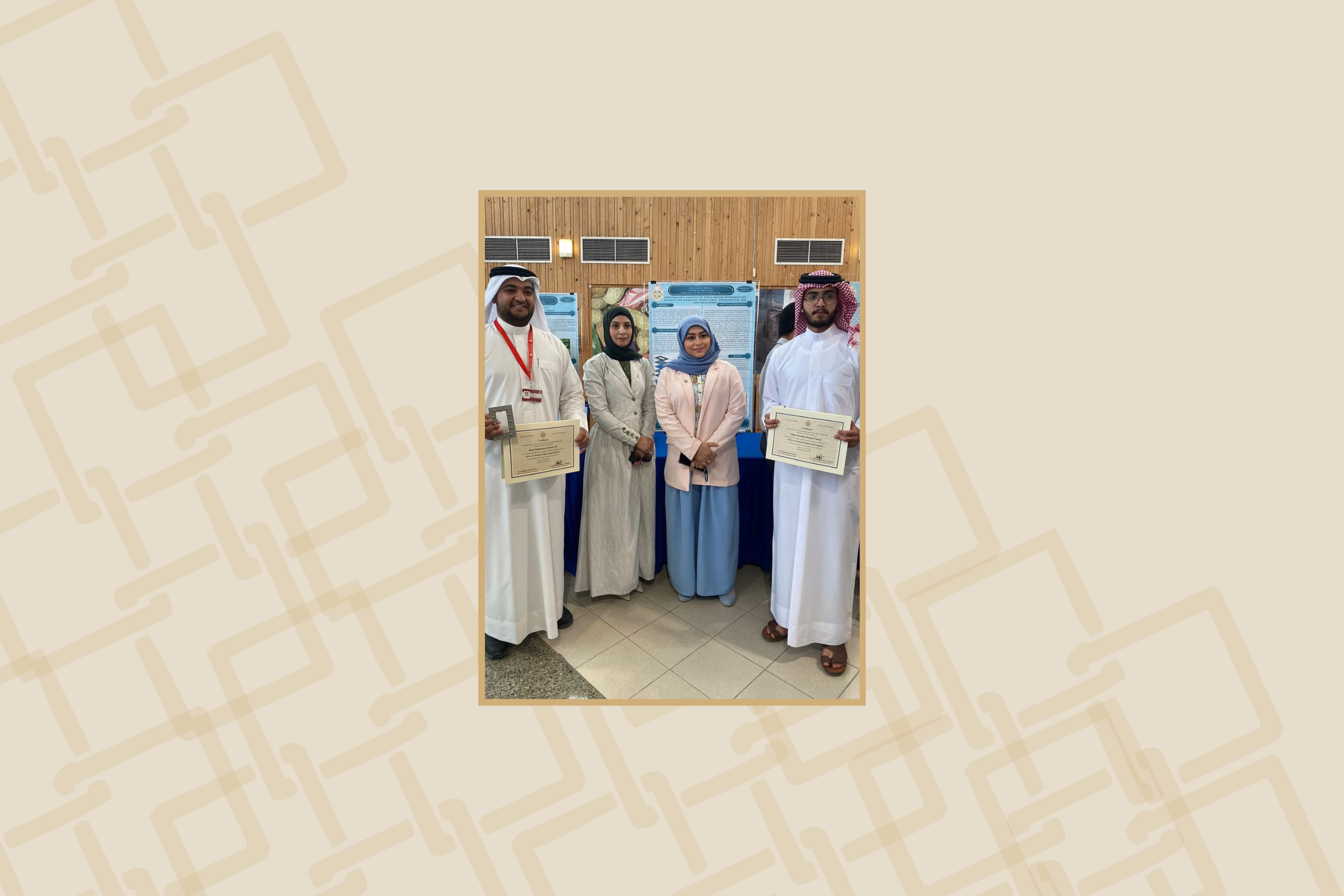 مشروعهما يحصد المركز الأول في فئة مشروعات برنامج الهندسة الكيميائية  طالبان بجامعة البحرين يصممان بدائل مبتكرة لمفاعلات إنتاج الوقود الحيوي